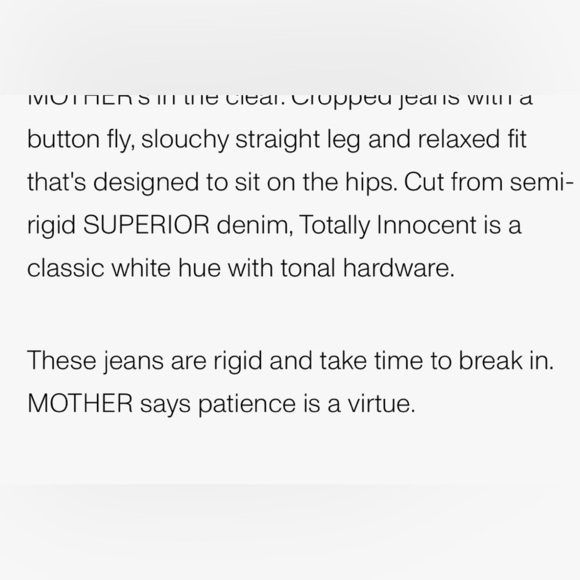 NWT MOTHER SUPERIOR The Ditcher Crop Size 30 - Picture 4 of 15